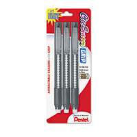 Pentel ZE21BP3K6 Clic Eraser Assorted Blue / Black Stylus Grip Eraser - 3/Pack