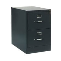 HON 312CPS 310 Series Charcoal Full-Suspension Two-Drawer Filing Cabinet - 18 1/4" x 26 1/2" x 29"