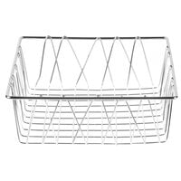 Clipper Mill by GET WB-106C Chrome Plated Iron Square Wire Basket - 12" x 12" x 4"