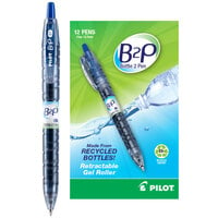 Pilot 31601 B2P Bottle-2-Pen Blue Ink with Translucent Blue Barrel 0.7mm Recycled Retractable Gel Ink Pen - 12/Pack