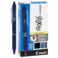 Pilot 31457 FriXion Clicker Navy Ink with Navy Barrel 0.7mm Retractable Erasable Gel Pen - 12/Pack
