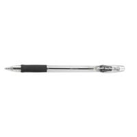 Pilot 32010 EasyTouch Black Ink with Clear Barrel 1mm Ballpoint Stick Pen - 12/Pack