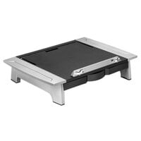 Fellowes 8036601 19 7/8 inch x 14 1/16 inch x 6 1/2 inch Black / Silver Monitor Riser with Drawer and Copyholder