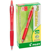 Pilot 15003 BeGreen Red Ink with Red Barrel 0.7mm Precise Gel Retractable Roller Ball Pen - 12/Pack