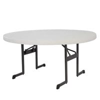 Lifetime 880125 60" Round Putty Professional-Grade Plastic Folding Table - 12/Pack