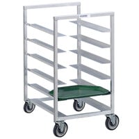 Channel T448A3 10 Tray Bottom Load Aluminum Trapezoidal Cafeteria Tray Rack - Assembled