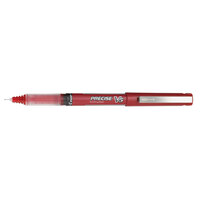 Pilot 35336 Precise V5 Red Ink with Red Barrel 0.5mm Roller Ball Stick Pen - 12/Pack
