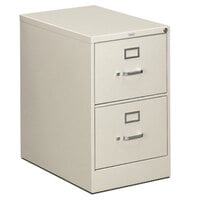 HON 312CPQ 310 Series 18 1/4" x 26 1/2" x 29" Light Gray Two-Drawer Full-Suspension File Cabinet - Legal