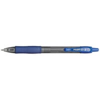 Pilot 31257 G2 Premium Blue Ink with Translucent Smoke Barrel 1mm Retractable Gel Pen - 12/Pack