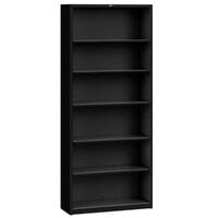 HON S82ABCS Charcoal 6 Shelf Metal Bookcase - 34 1/2 inch x 12 5/8 inch x 81 1/8 inch