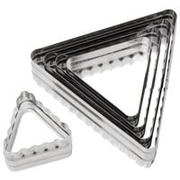 Ateco 52560 6-Piece Stainless Steel Double-Sided Triangle Cutter Set