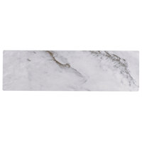 Thunder Group SB520W 20 3/4 inch x 6 1/4 inch White Shadow Faux Marble Melamine Serving Board