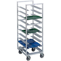 Channel T448A6 18 Tray Bottom Load Aluminum Trapezoidal Cafeteria Tray Rack - Assembled