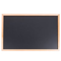 Aarco OC2436NT-B OAK/BOXED 24" x 36" Oak Frame Black Chalk Board