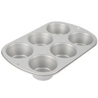 Wilton 2105-955 Recipe Right 6 Cup 7.1 oz. Non-Stick Steel Jumbo Muffin Pan - 8 5/8" x 13 1/4"