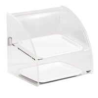 Vollrath ESBC-1 Small 2 Tray Euro Curved Front Acrylic Bakery Display Case with Rear Doors - 16 1/2 inch x 13 1/2 inch x 15 3/8 inch