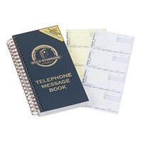 Red form 50079 2-Part Carbonless Wirebound Phone Message Book with 600 Forms