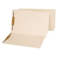Universal UNV13220 Legal Size Fastener Folder with 2 Fasteners - Straight Cut End Tab, Manila - 50/Box