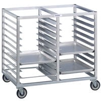 Channel 459A3 24 Tray Bottom Load Double Aluminum Cafeteria Tray Rack - Assembled