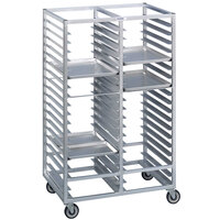 Channel 460A6 38 Tray Bottom Load Double Aluminum Cafeteria Tray Rack - Assembled