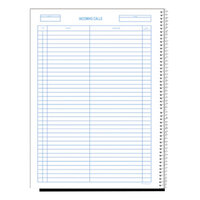 Rediform 50111 11 inch x 8 1/2 inch Wirebound Call Register with 100 Forms
