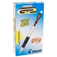 Pilot 51014 Clear Barrel 0.5mm G2 HB Lead #2 Mechanical Pencil - 12/Pack