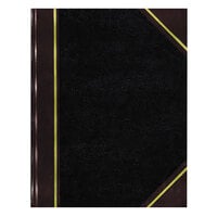 National 57131 Texthide 14 1/4" x 8 3/4" Black / Burgundy Record Book - 300 Pages