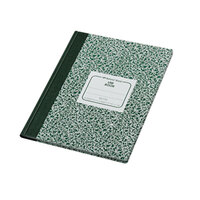 National 53110 Casebound Green Marble 10 1/8 inch x 7 7/8 inch Quadrille Ruled Lab Notebook - 96 Sheets
