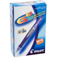 Pilot 31402 G6 Blue Ink with Blue Barrel 0.7mm Retractable Gel Pen - 12/Pack