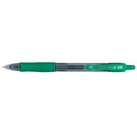 Pilot 31025 G2 Premium Green Ink with Translucent Barrel 0.7mm Retractable Gel Pen - 12/Pack
