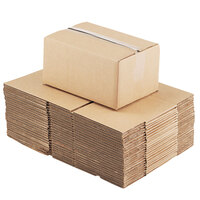 12 inch x 8 inch x 6 inch Kraft Shipping Box - 25/Bundle