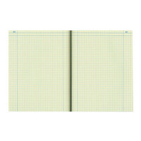 National 43648 Casebound Brown 11 3/4 inch x 9 1/4 inch Quadrille Ruled Computation Notebook - 75 Sheets