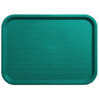 Carlisle CT121615 Cafe 12 inch x 16 inch Teal Standard Plastic Fast Food Tray - 24/Case