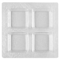 Clipper Mill by GET PL-01 11 1/2 inch Clear Plastic 4-Compartment Tray