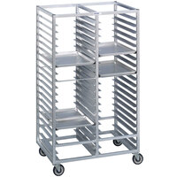 Channel 468A 40 Tray Bottom Load Double Aluminum Cafeteria Tray Rack - Assembled