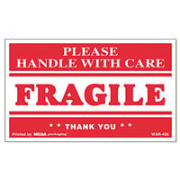 Universal UNV308383 3 inch x 5 inch Fragile Handle with Care Self-Adhesive Shipping Labels - 500/Roll