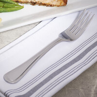10 Strawberry Street PRL-DF Pearl 7 1/2 inch 18/0 Stainless Steel Heavy Weight Dinner Fork - 12/Case