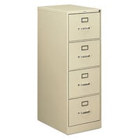 HON 514CPL 510 Series 18 1/4" x 25" x 52" Putty Four-Drawer Metal Full-Suspension File Cabinet - Legal