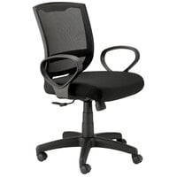 Eurotech Seating MT3000-BLACK Maze Black Fabric / Mesh Swivel Office Chair