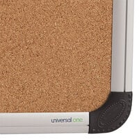 Universal UNV43712 24 inch x 18 inch Cork Board with Aluminum Frame