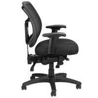 Eurotech Seating MFT945SL-5806 Apollo Black Fabric / Mesh Multi-Function Mid Back Swivel Office Chair with Seat Slider