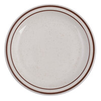 Tuxton TBS-007 Bahamas 7 1/4 inch Brown Speckle Narrow Rim China Plate - 36/Case