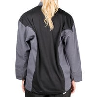 Chef Revival Silver J200 Unisex Gray Performance Long Sleeve Chef Jacket with Mesh Back - XL