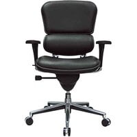 Eurotech Seating LE10ERGLO Ergohuman Black Leather Mid Back Swivel Office Chair