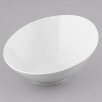 Tuxton BPB-300U 30 oz. Porcelain White China Slant Bowl - 12/Case