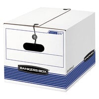 Fellowes 0002501 Banker's Box 12 inch x 15 1/2 inch x 10 1/4 inch Letter / Legal File Storage Box with String & Button Closure - 4/Case