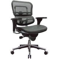 Eurotech Seating ME8ERGLO-W09-53 Ergohuman Grey Mesh Mid Back Swivel Office Chair