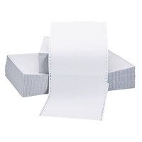 Universal UNV15703 9 1/2 inch x 11 inch White Case of 15# 2 Part Perforated Continuous Print Computer Paper - 1650 Sheets