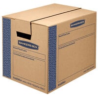Banker's Box 0062701 SmoothMove Prime 16" x 12" x 12" Kraft / Blue Small Moving Box   - 10/Case