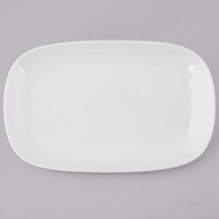 Tuxton BPH-127S 12 3/4" x 8 1/8" Porcelain White Rectangular China Platter - 12/Case